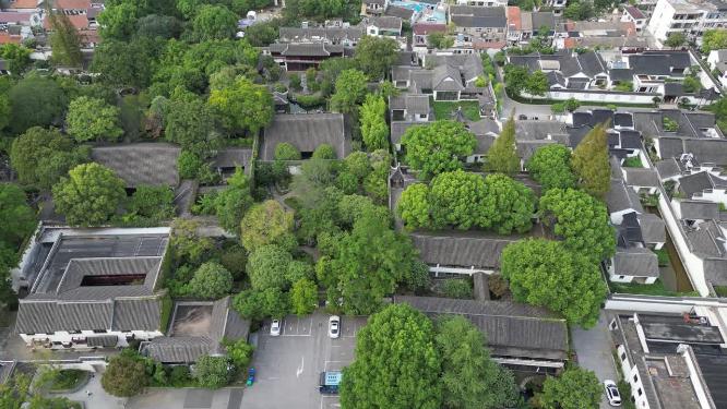 江苏苏州留园5A景区航拍