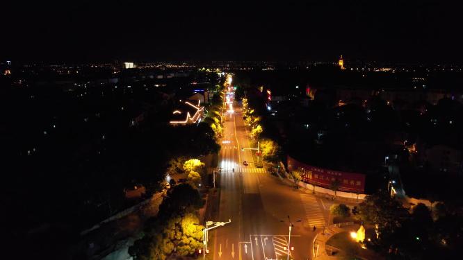 江苏镇江城市夜景灯光