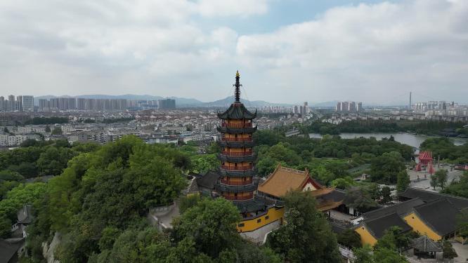 江苏镇江金山寺4A景区航拍