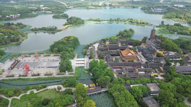 江苏镇江金山寺4A景区航拍