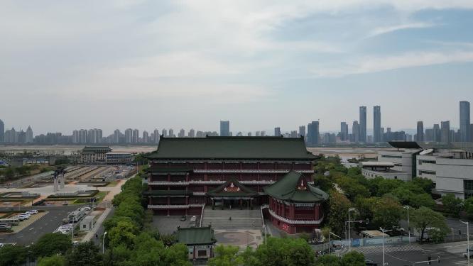 江西南昌图书馆航拍