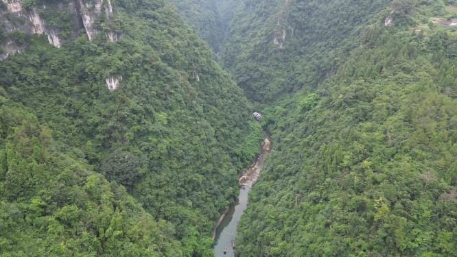 湖北长江三峡人家5A景区航拍