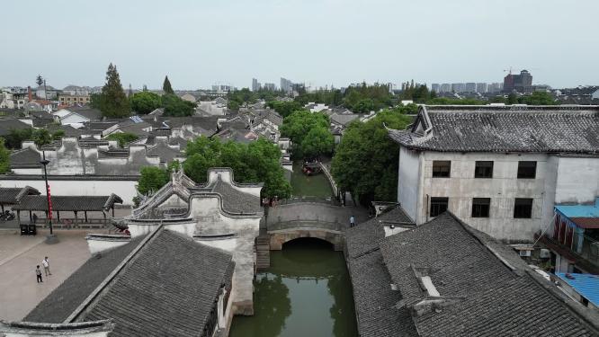 中国浙江乌镇5A景区航拍