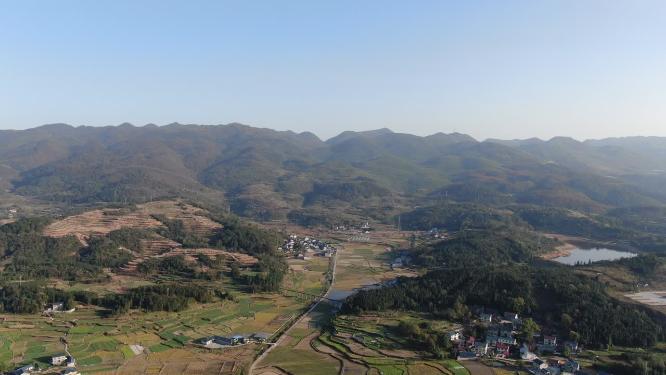 祖国壮丽山河连绵起伏山川丘陵航拍