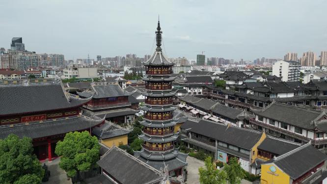 江苏无锡南禅寺4A景区航拍
