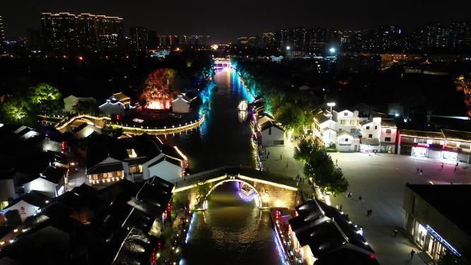 江苏无锡清名桥历史文化街区古运河风景区航拍