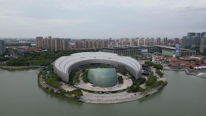 江苏苏州文化艺术中心航拍