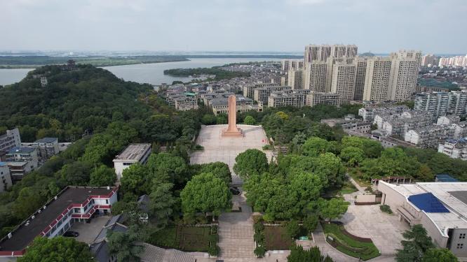 江苏镇江烈士纪念碑航拍