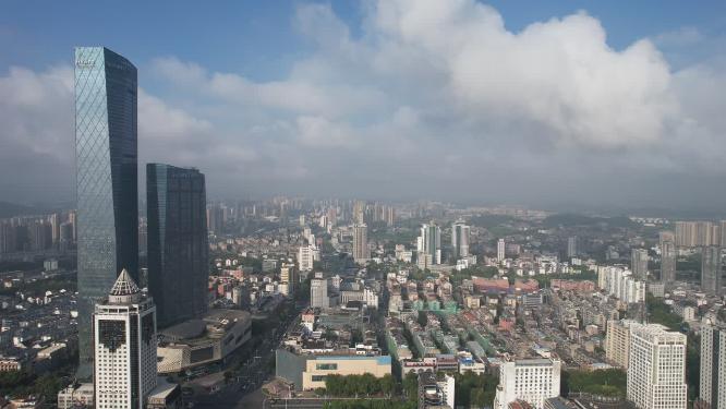 江苏镇江苏宁广场地标建筑航拍