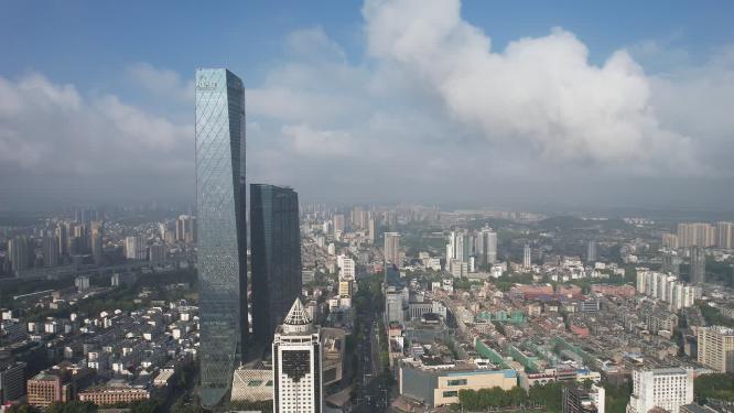 江苏镇江苏宁广场地标建筑航拍