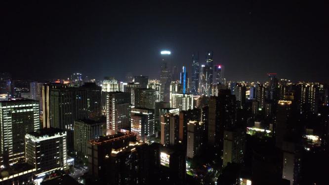 江西南昌城市夜景灯光航拍