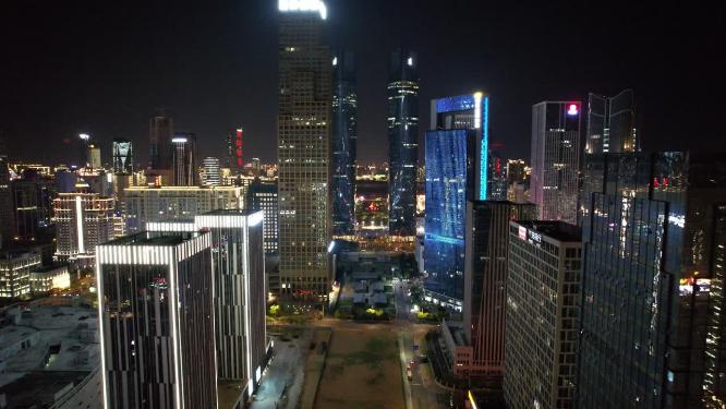 江西南昌城市夜景灯光航拍