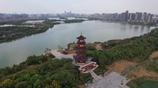 江西南昌象湖公园航拍