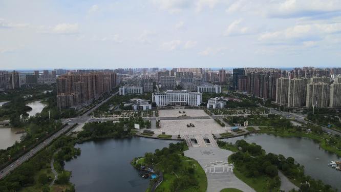 江西抚州市政府航拍