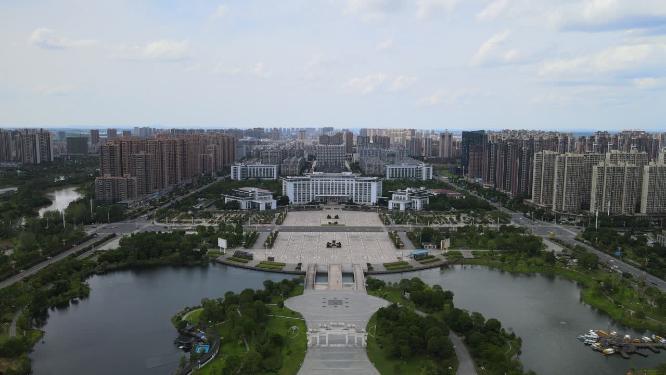 江西抚州市政府航拍