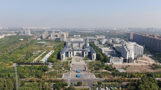 校园环境运动场学生锻炼航拍