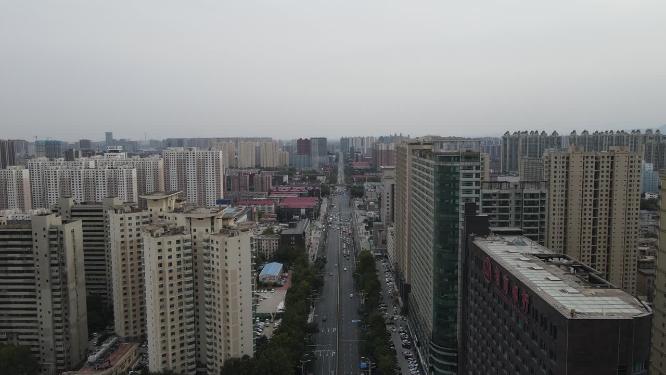河南郑州城市交通航拍