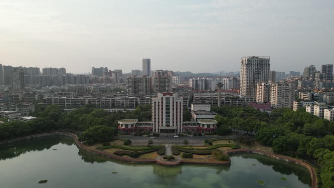 湖南株洲市政府办公楼航拍