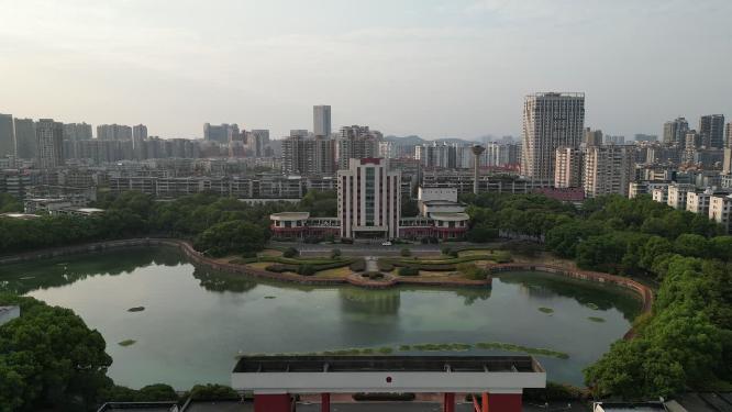 湖南株洲市政府办公楼航拍