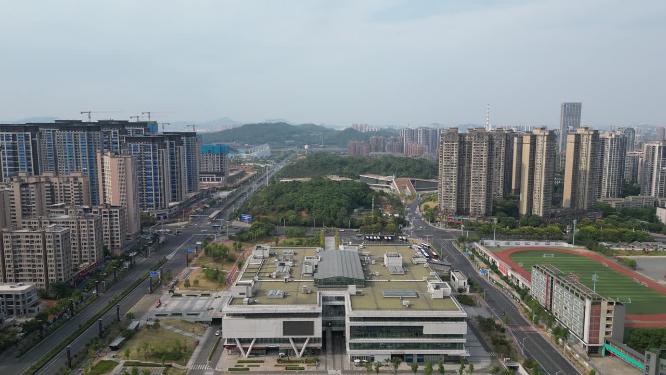 湖南株洲市民中心航拍