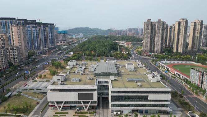 湖南株洲市民中心航拍