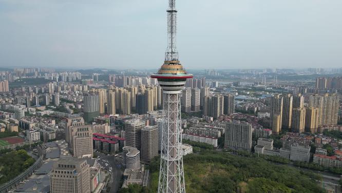 湖南株洲神农城神农塔航拍