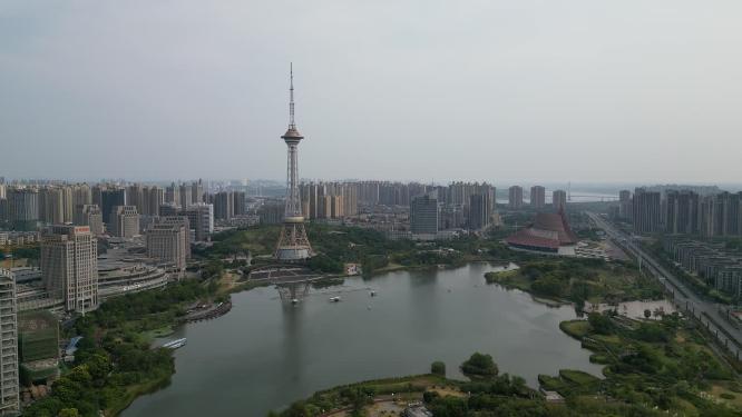 湖南株洲神农城神农塔航拍