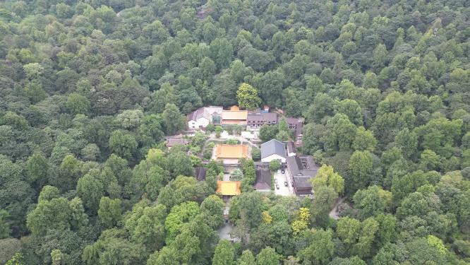 湖南长沙岳麓山风景区航拍