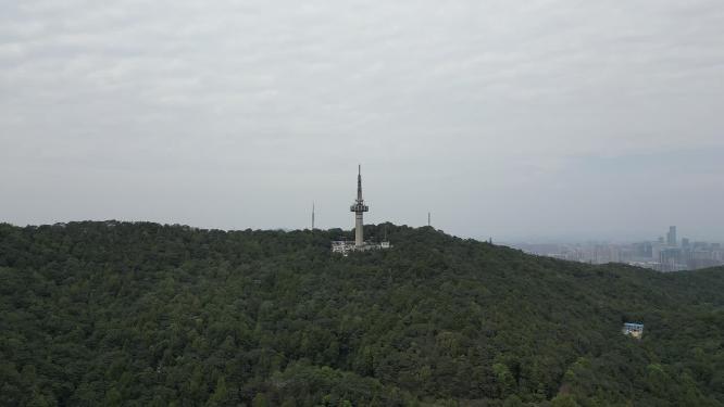 湖南长沙岳麓山风景区航拍