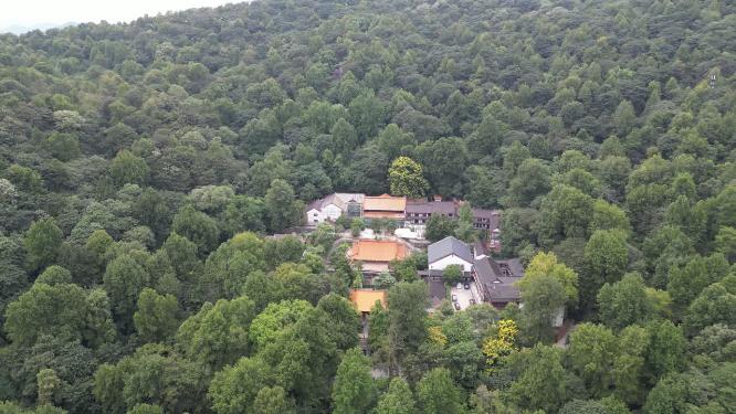 湖南长沙岳麓山风景区航拍