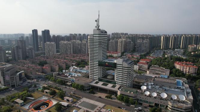 湖南长沙广电中心会展中心航拍
