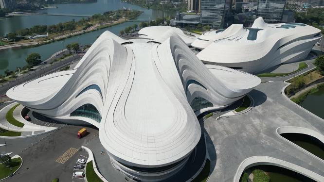 湖南长沙地标梅溪湖金茂双塔文虎艺术中心