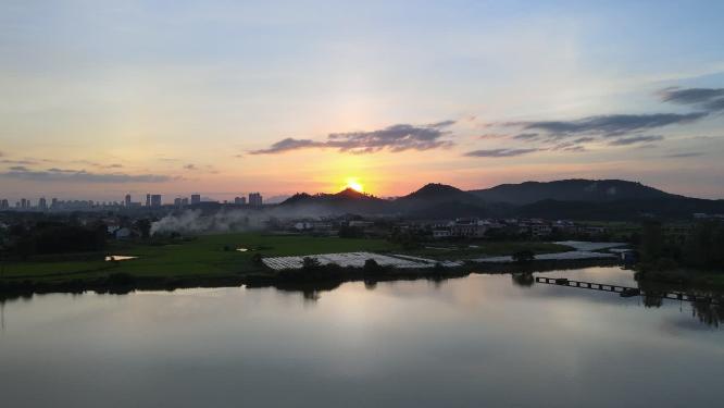美丽乡村农田农业种植航拍