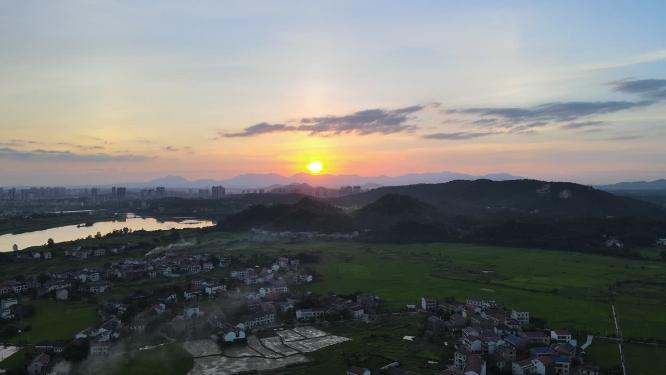 美丽乡村农田农业种植航拍