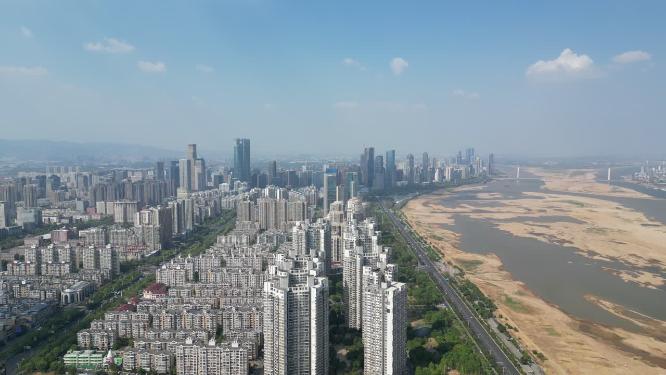 江西南昌红谷滩全景航拍