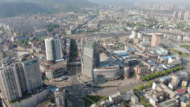 航拍湖南怀化城市建设