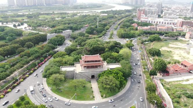 福建泉州古城著名旅游景点航拍
