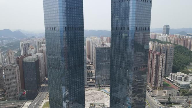 贵州贵阳城市交通航拍