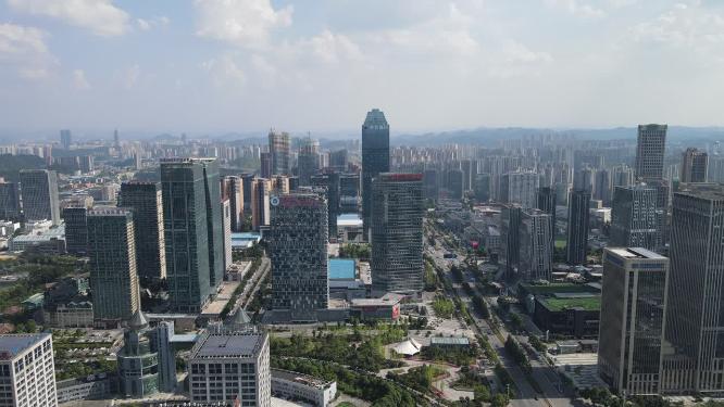 城市航拍贵阳金融城经济开发区