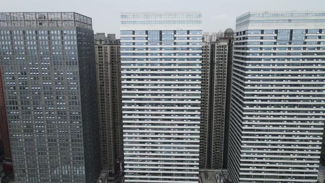 贵阳花果园密集高楼建筑航拍