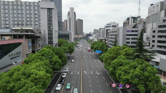 江苏常州城市交通航拍