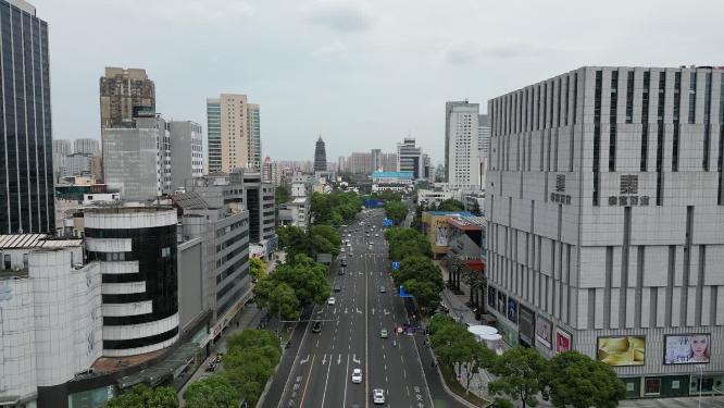 江苏常州城市交通航拍
