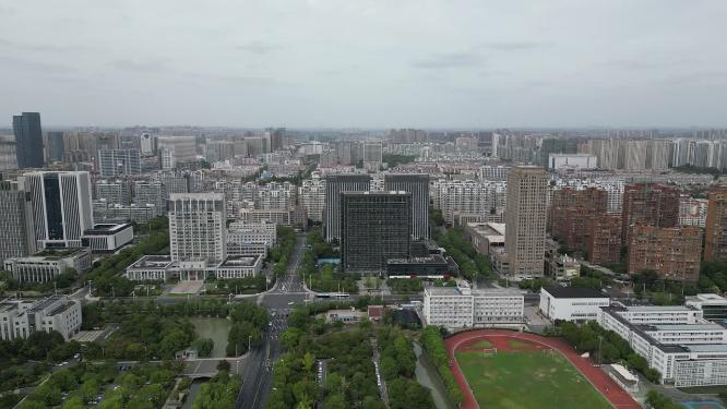 江苏常州城市风光航拍