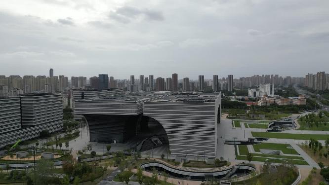 江苏常州市民中心航拍