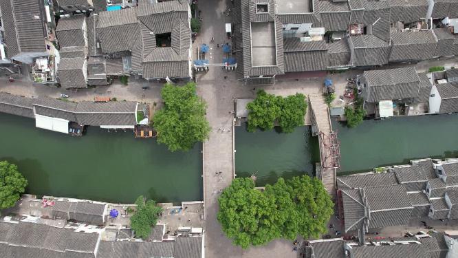 江苏苏州同里古镇5A景区航拍