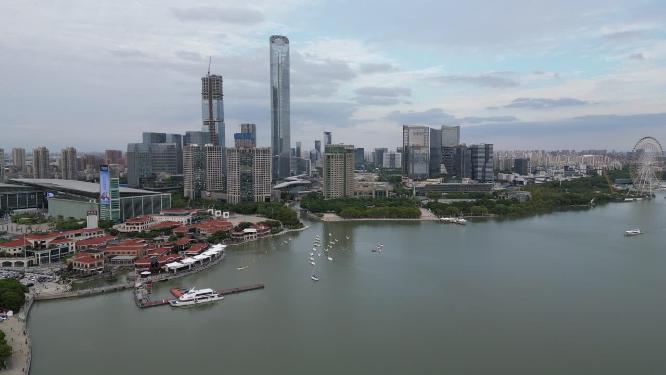 江苏苏州国金中心航拍