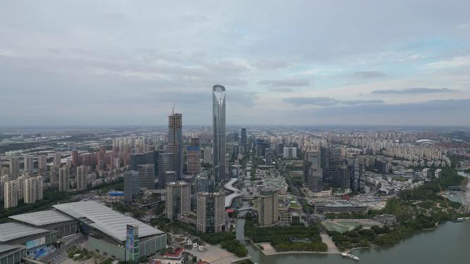 江苏苏州国金中心航拍