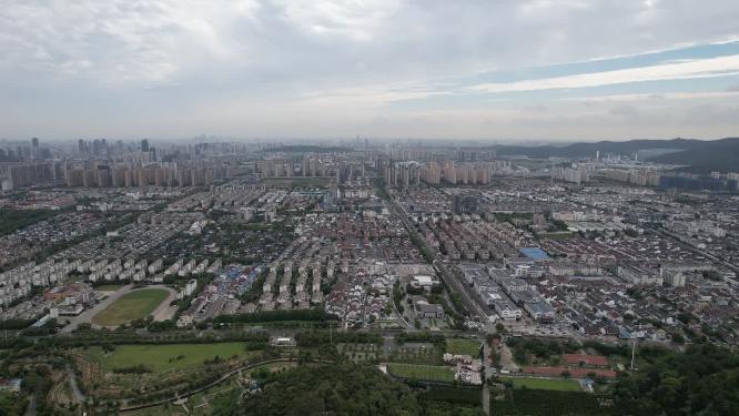江苏苏州城市风光航拍