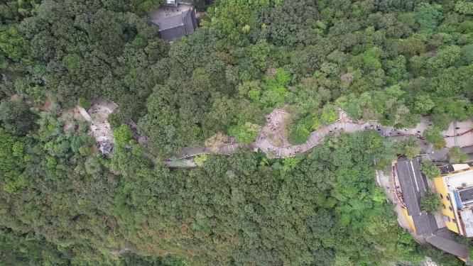 江苏苏州苏州灵岩山风景区航拍
