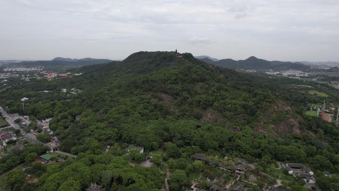 江苏苏州苏州灵岩山风景区航拍